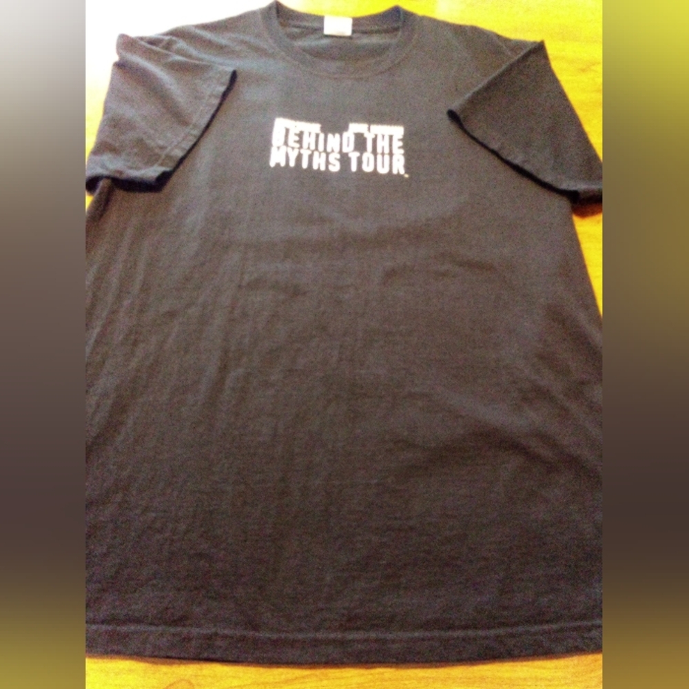 Adam Savage Jamie Hyneman MythBusters Behind The Myths Tour Black Large T-Shirt